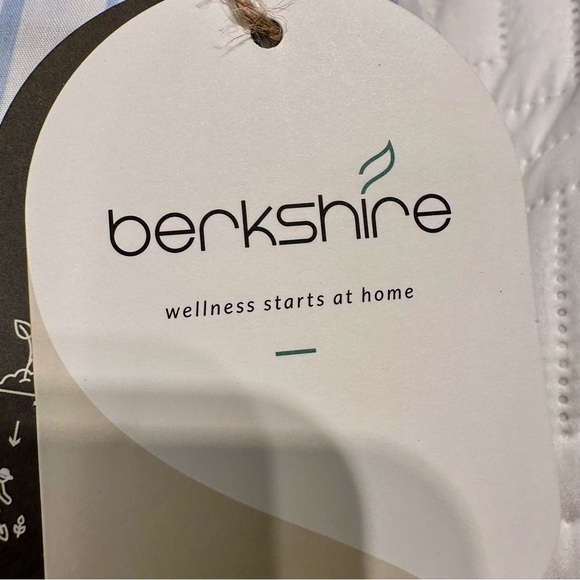 Organic Cotton Berkshire Sheet Set King Blue Elmwood Ticking Stripe Eco Friendly - Picture 5 of 7